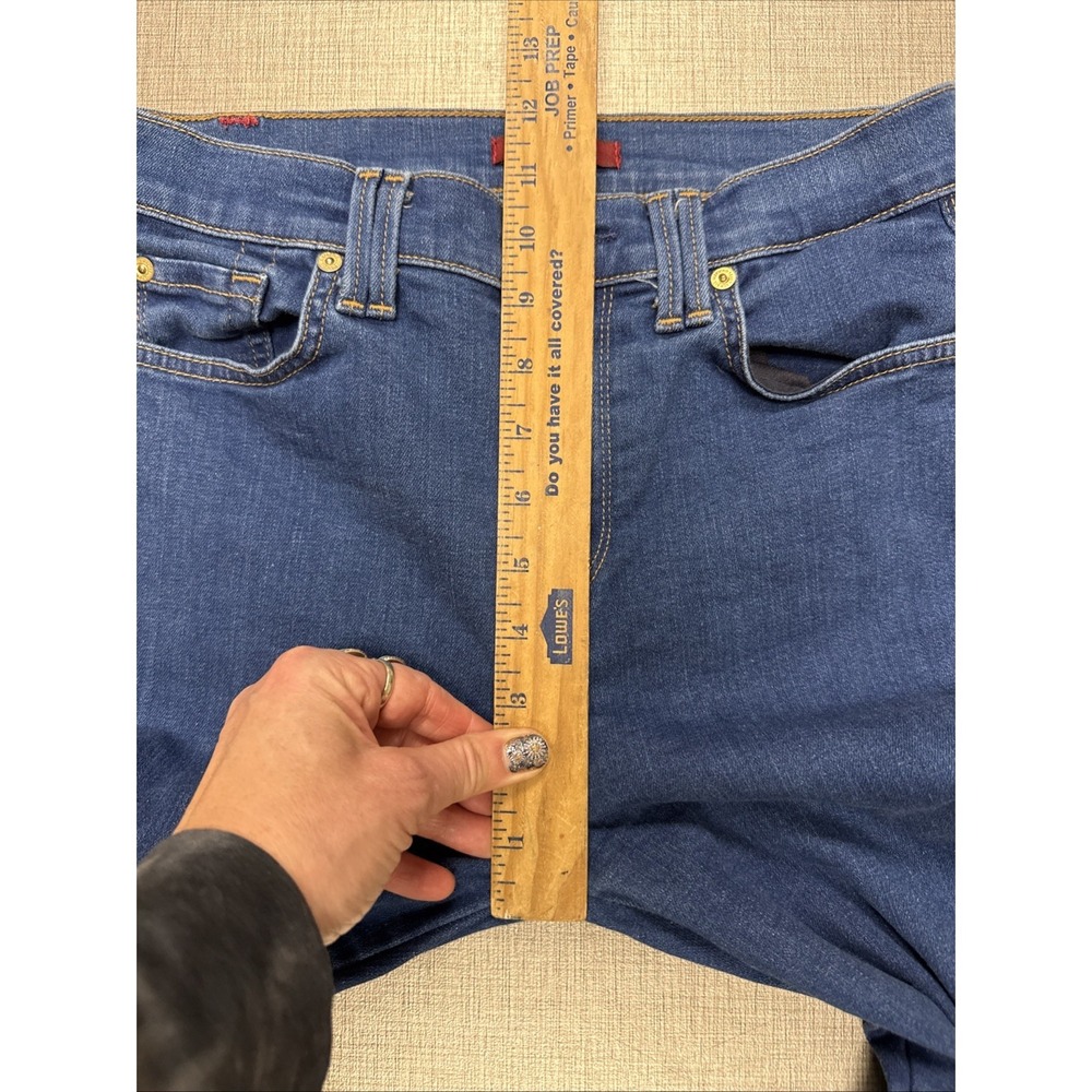 Seven For All Women's Blue High Rise Bootcut Flare Denim Jeans Pants Sz 28 - Picture 4 of 9